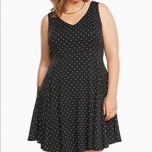 Black and white polka dot dress